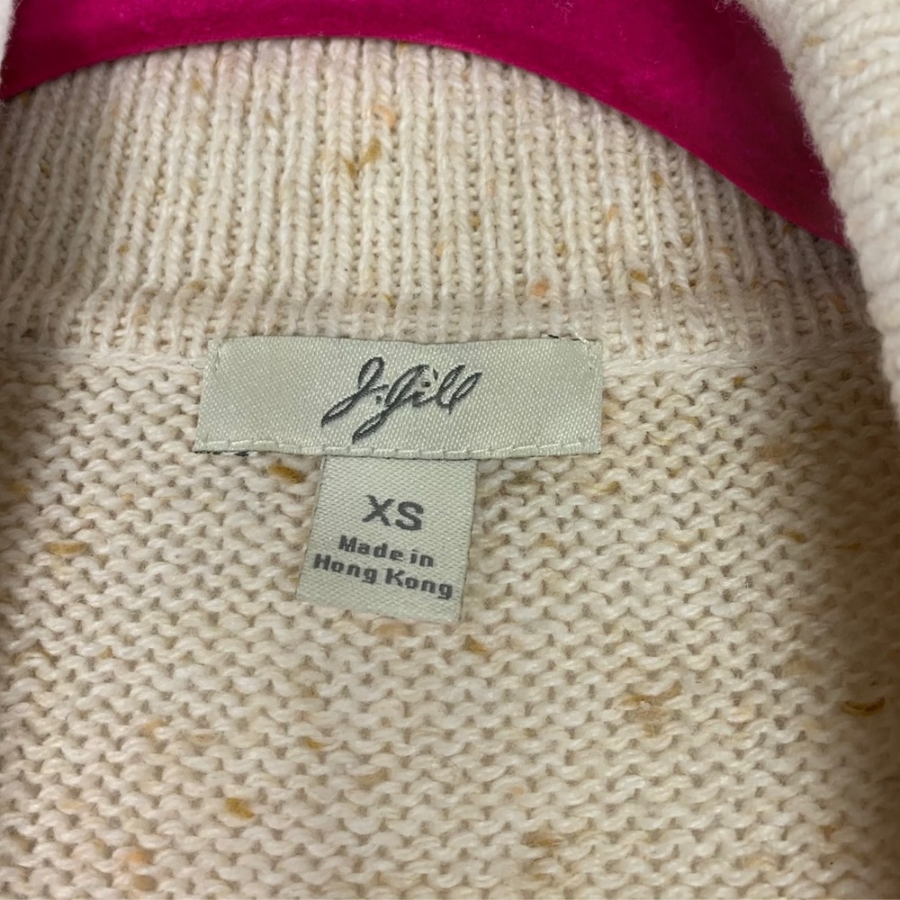 J Jill Cowl Knit Speckled Cream Pullover Sweater - Picture 3 of 6